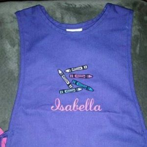 "Isabella" Two Pocket Child Cobbler Purple Apron